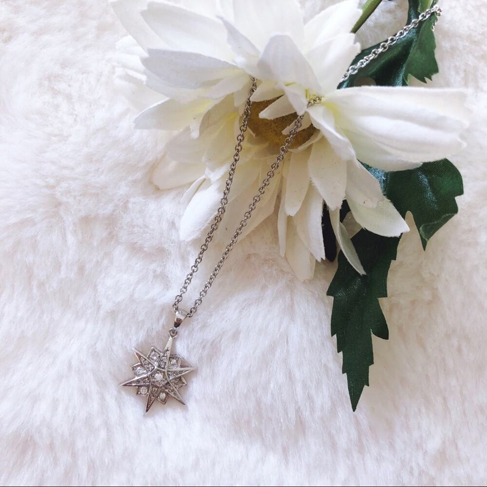 Sterling Silver Snowflake Necklace - Picture 4 of 5